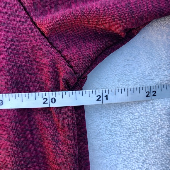 Real Essentials Workout T-Shirt Size Large Maroon Black - Picture 4 of 6